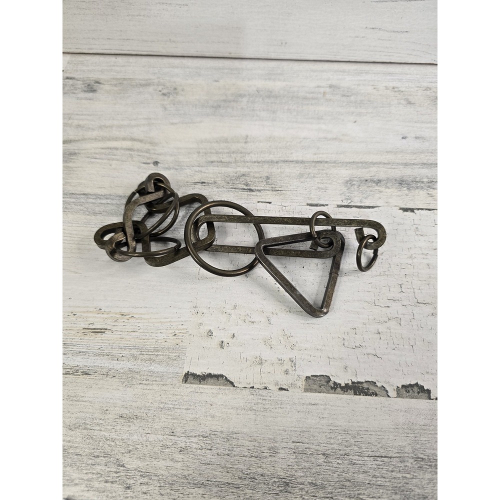 Vintage Blacksmith Iron Tavern Puzzle Metal Disentanglement Brain Teaser Game